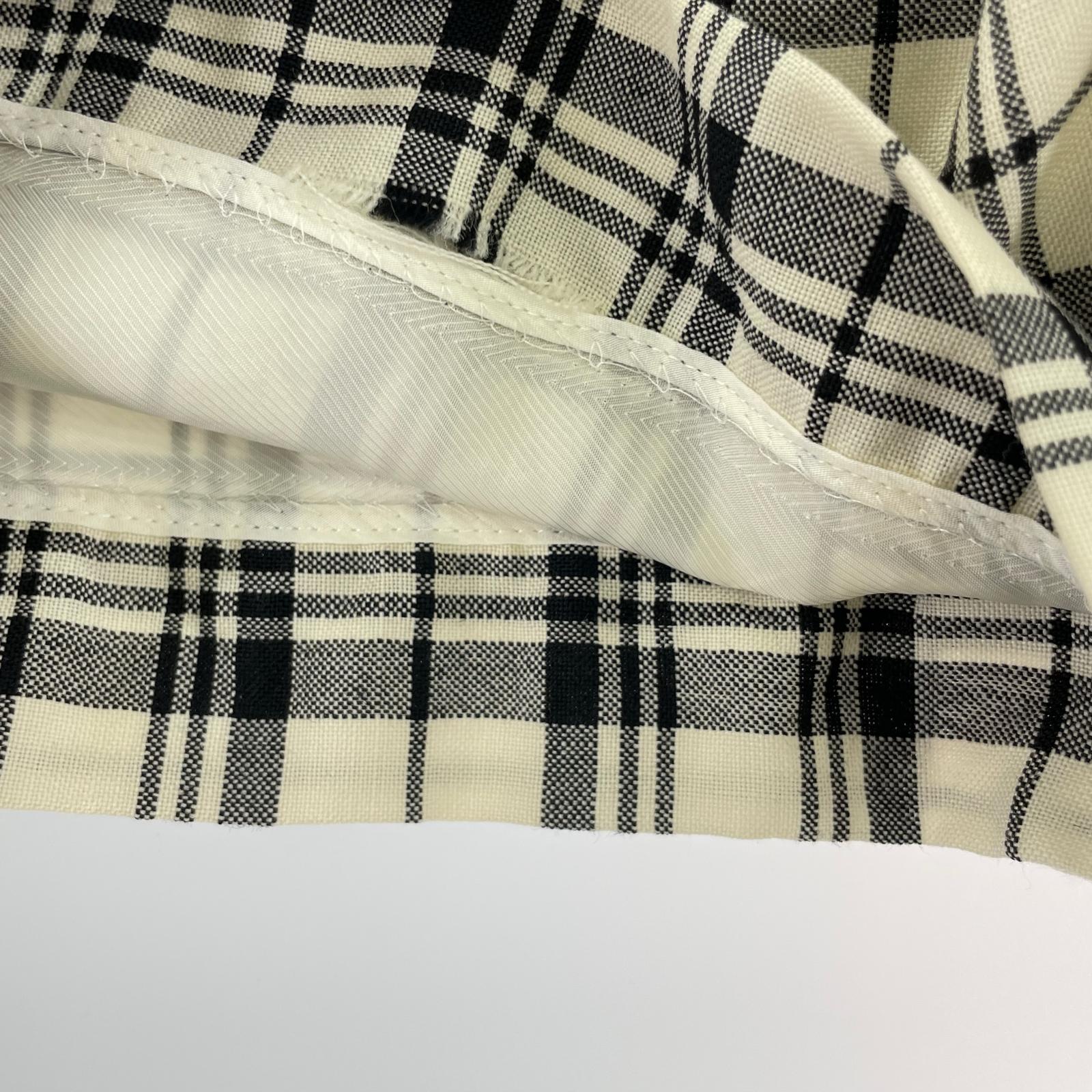ショートパンツ ウール混チェックショーツ 34