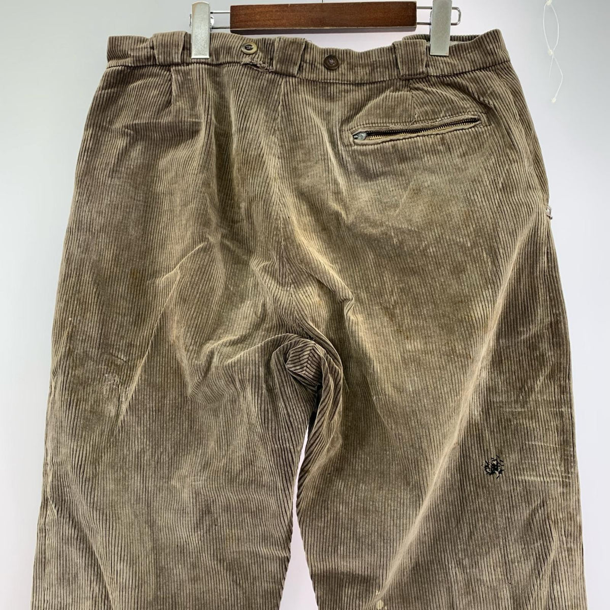 パンツ ユーロ フックボタン コーデュロイパンツ