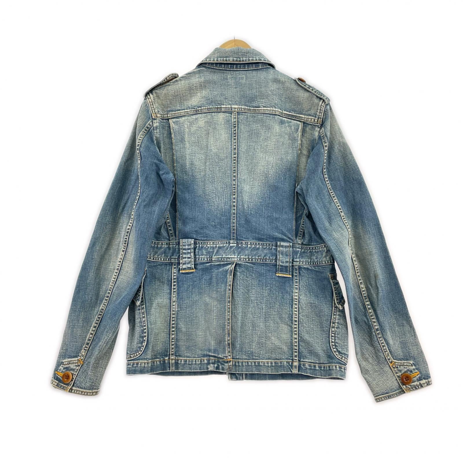 デニムジャケット kolor BEACON 17SS デニムサファリジャケット 17SBM-J01131 (1) 1 ブルー