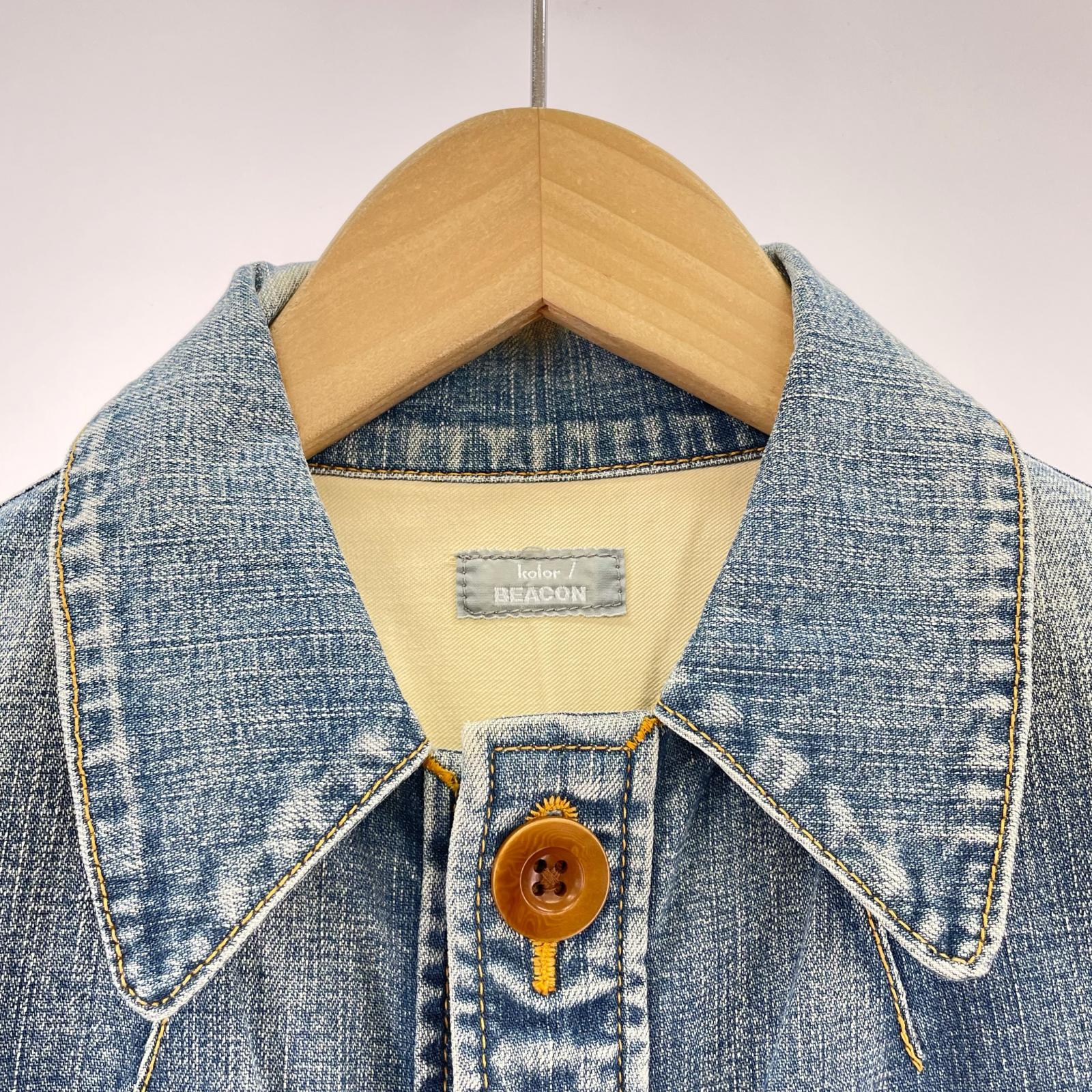 デニムジャケット kolor BEACON 17SS デニムサファリジャケット 17SBM-J01131 (1) 1 ブルー