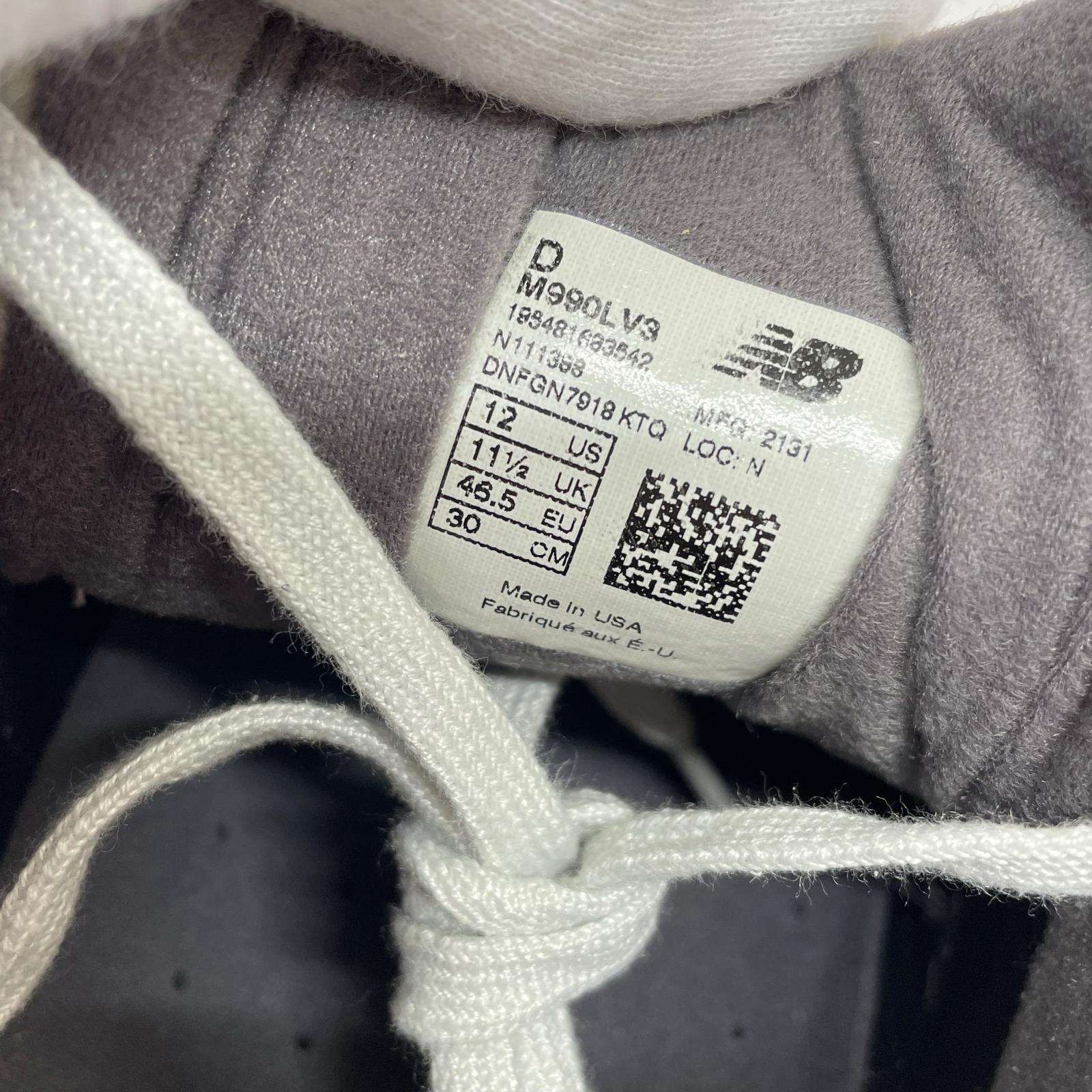 スニーカー ×Levi's M990LV3 スニーカー 30cm 30cm (US12 UK11 1/2 EU50) グレー