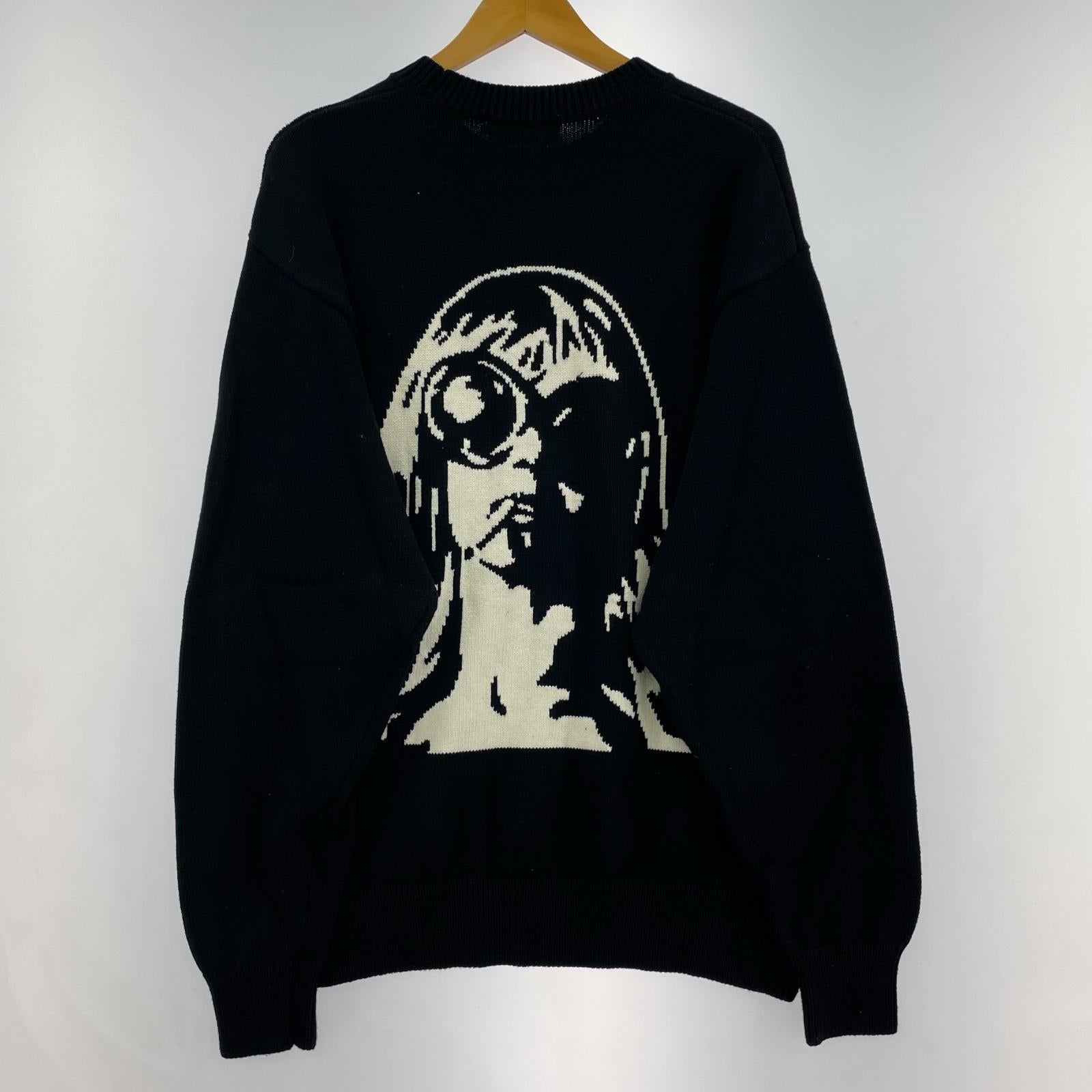 ニット THE BAD GIRLS編込 BLK L ブラック