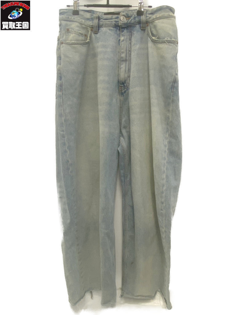 22AW PULL-UP TROUSERS ワイドデニムパンツ (S)