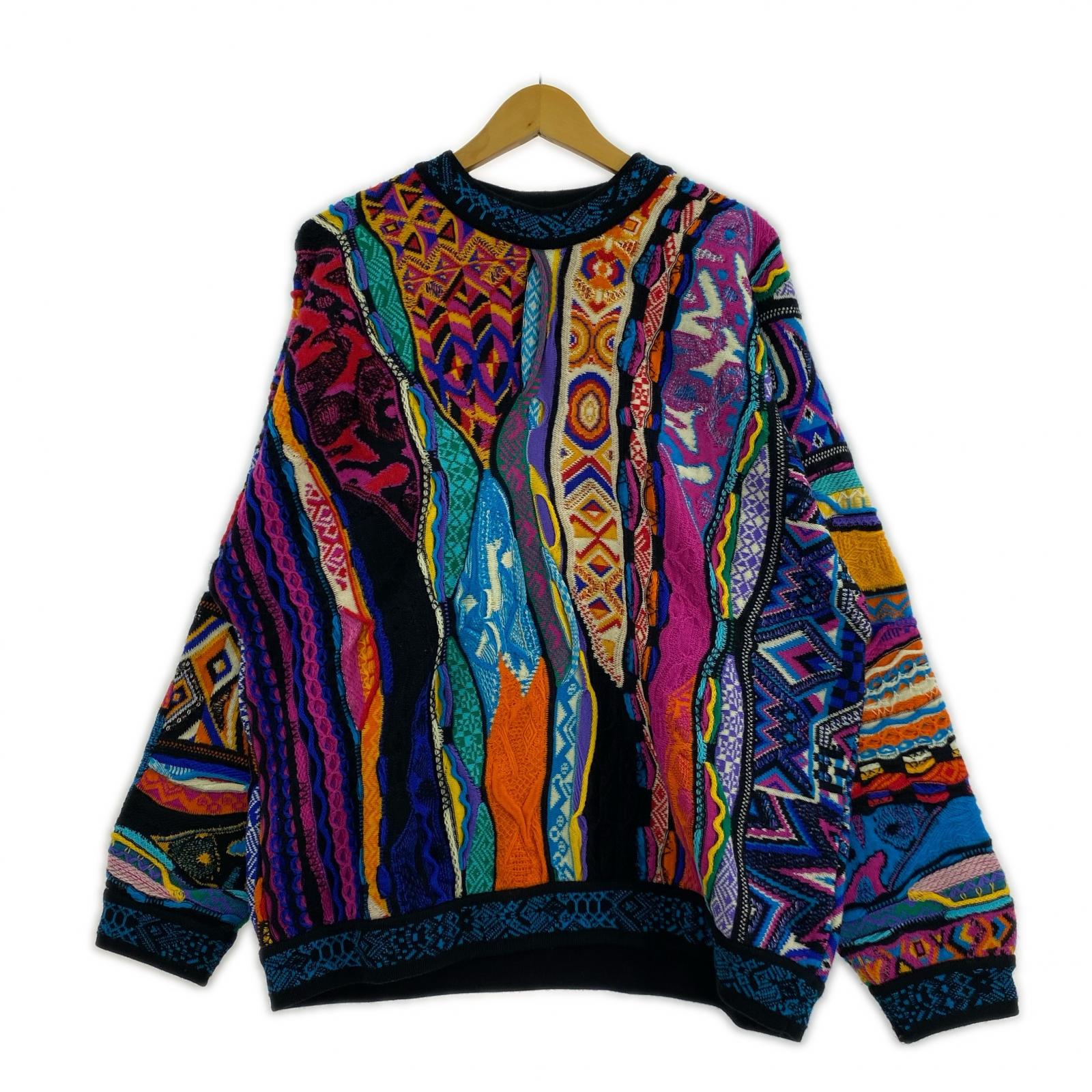 ニット COOGI 3Dニット AUS製 M マルチカラー