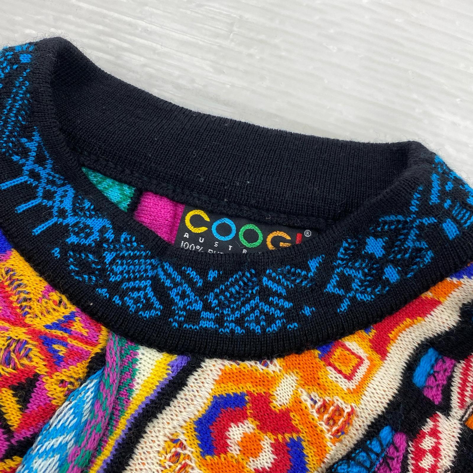 ニット COOGI 3Dニット AUS製 M マルチカラー