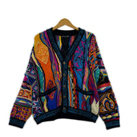 カーディガン COOGI 3Dニット AUS製 マルチカラー