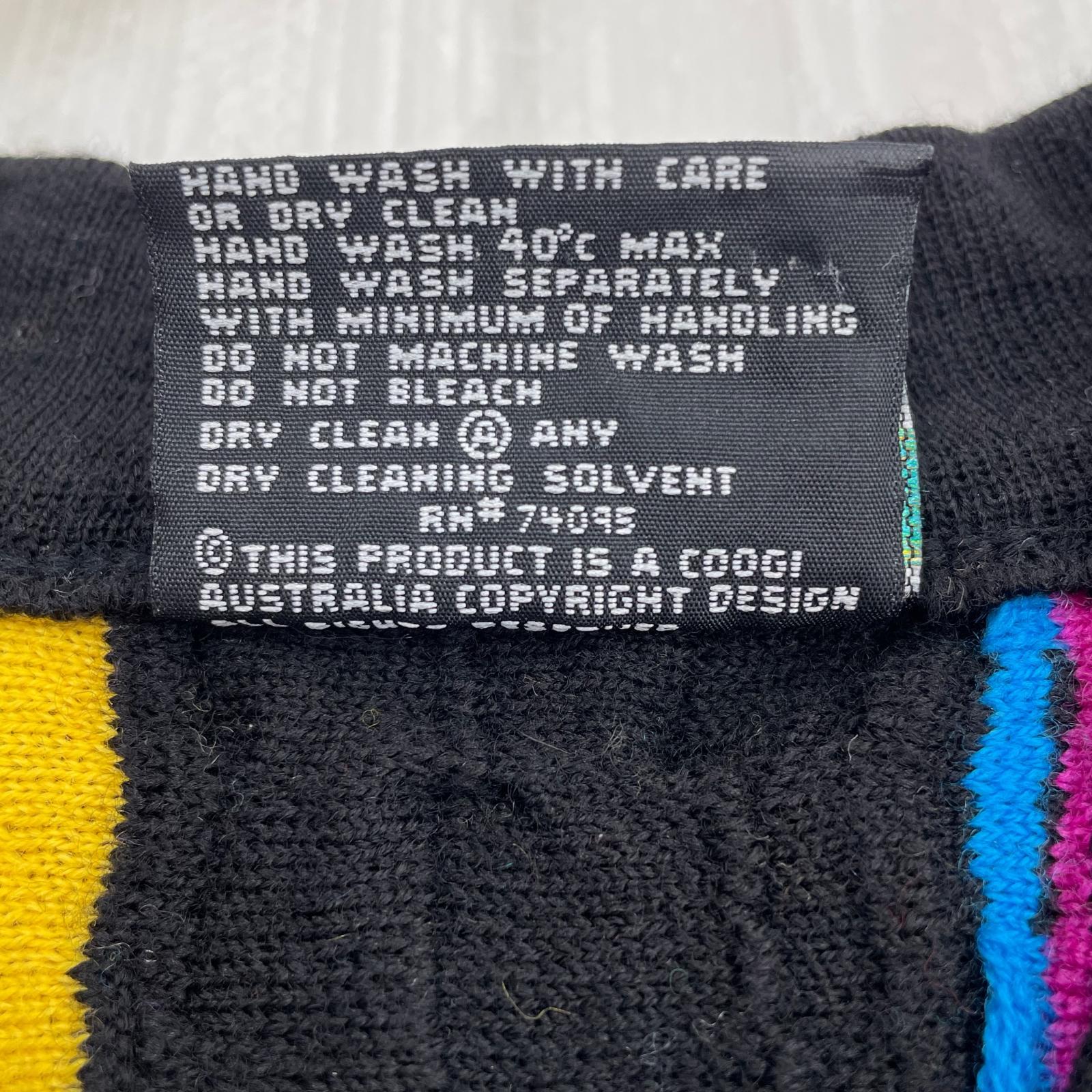 カーディガン COOGI 3Dニット AUS製 マルチカラー