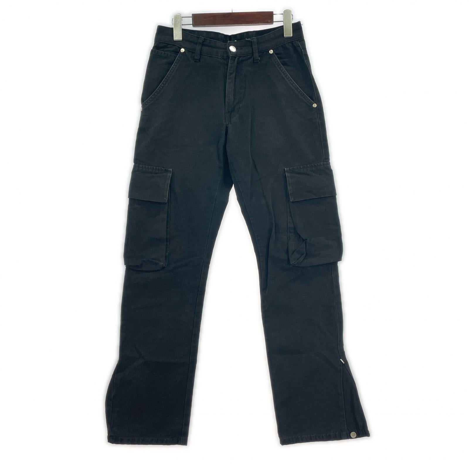 パンツ ASKYURSELF Adjustable Flare Snap Cargo 29 ブラック