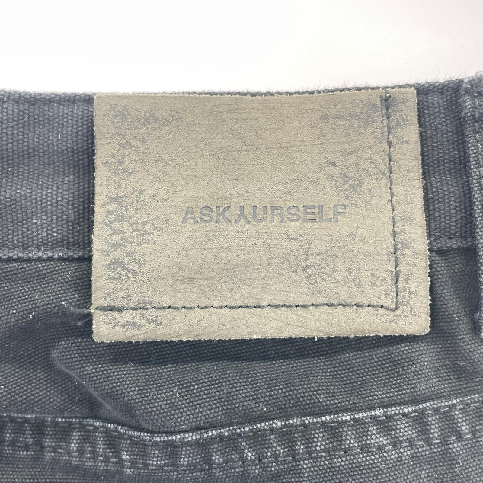 パンツ ASKYURSELF Adjustable Flare Snap Cargo 29 ブラック