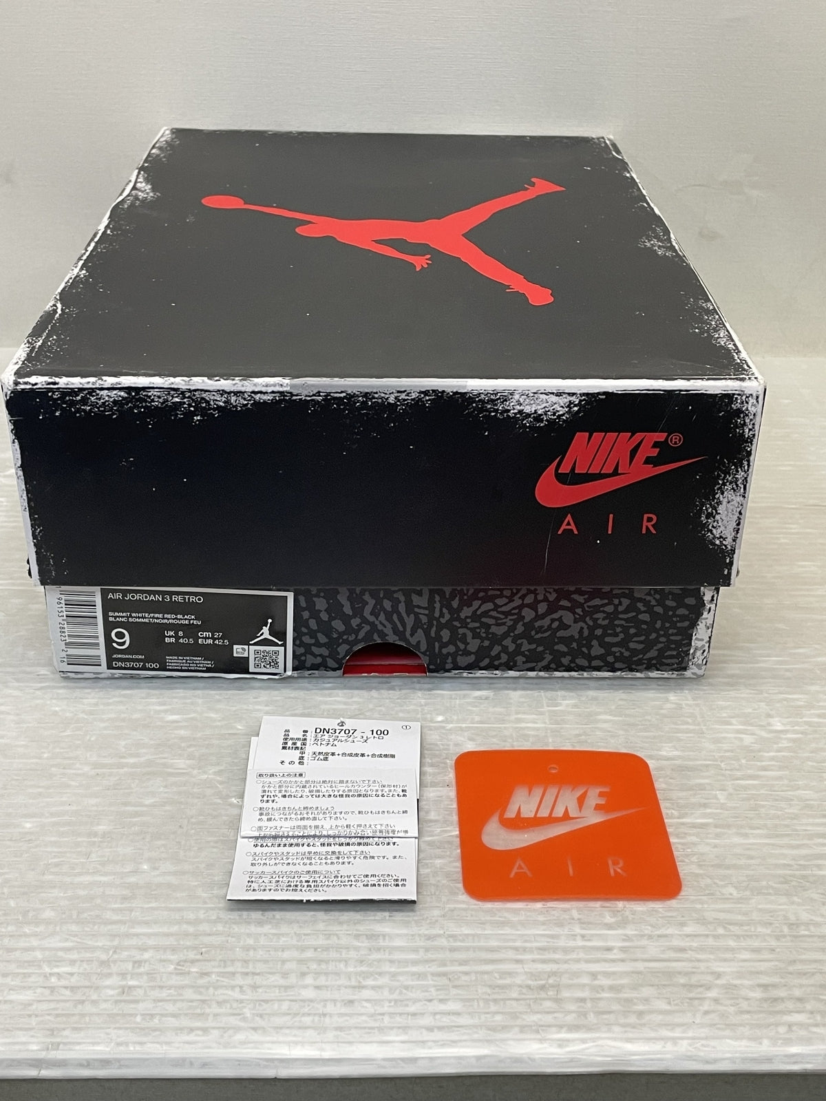 スニーカー NIKE AIR JORDAN 3 RETRO 27.0 ホワイト
