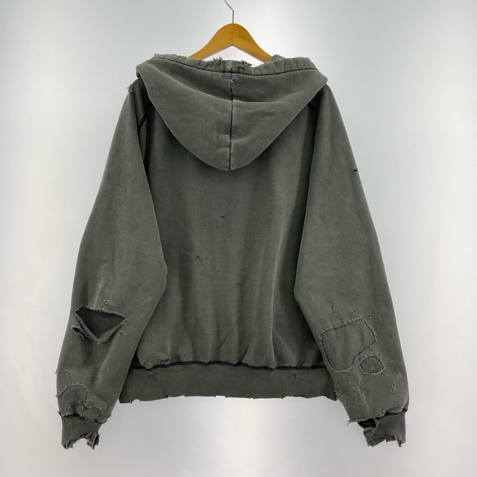 パーカー concause W-V AFTER HOODIE 加工後付けパーカー 5 グレー 5 グレー