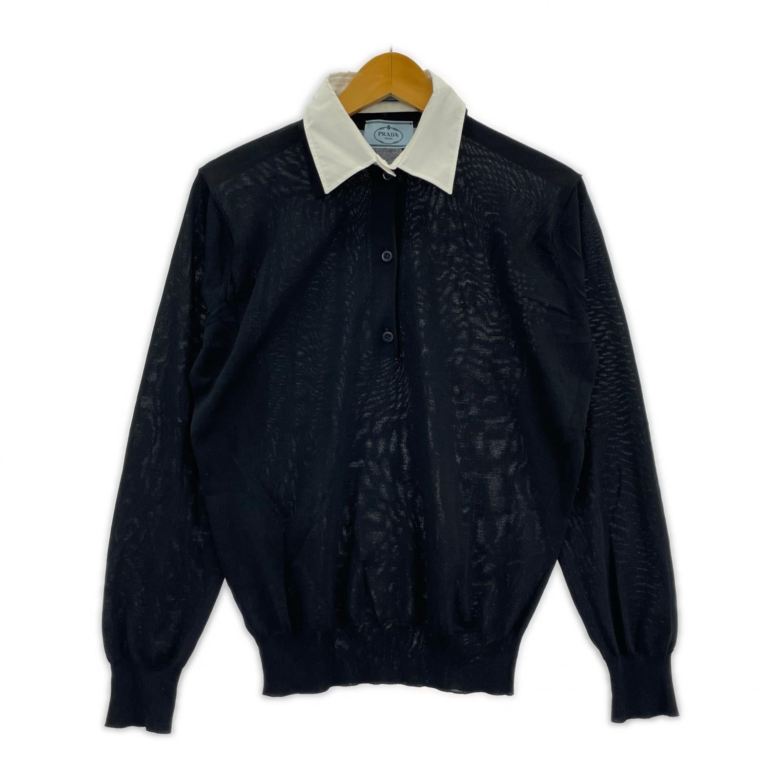 24AW Cleric Knit Polo Shirt 36 BLK DNA02S S000 14HB