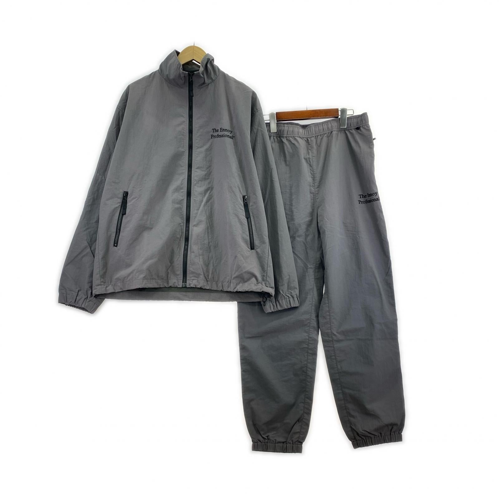 ジャケット ennoy シャカシャカナイロンセットアップ L グレー L グレー