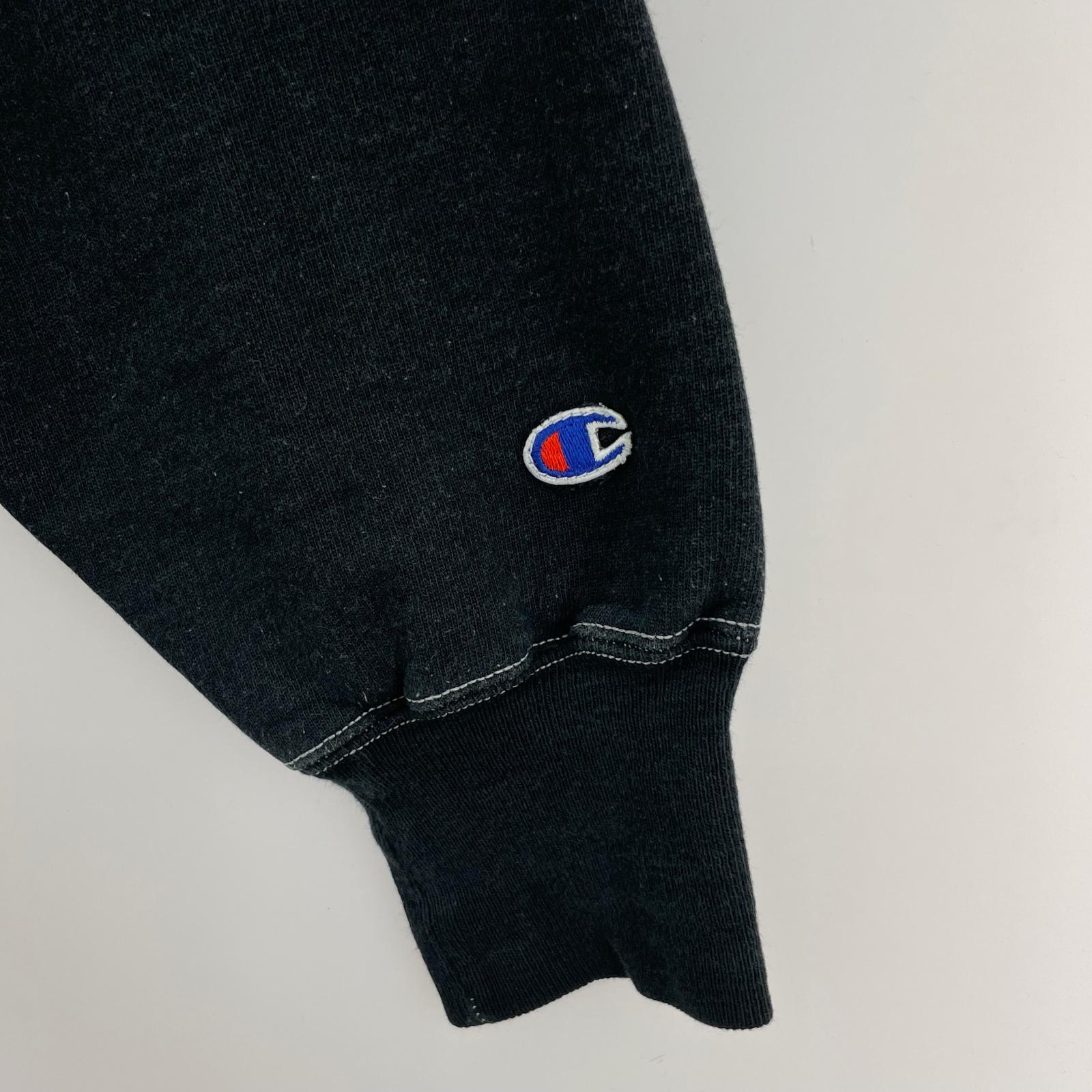 スウェット Champion リバースウィーブ カレッジロゴ 後染め (L) L ブラック