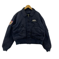 ミリタリージャケット ALPHA CWU-45/P フライトジャケット USA製 紺 (L) L