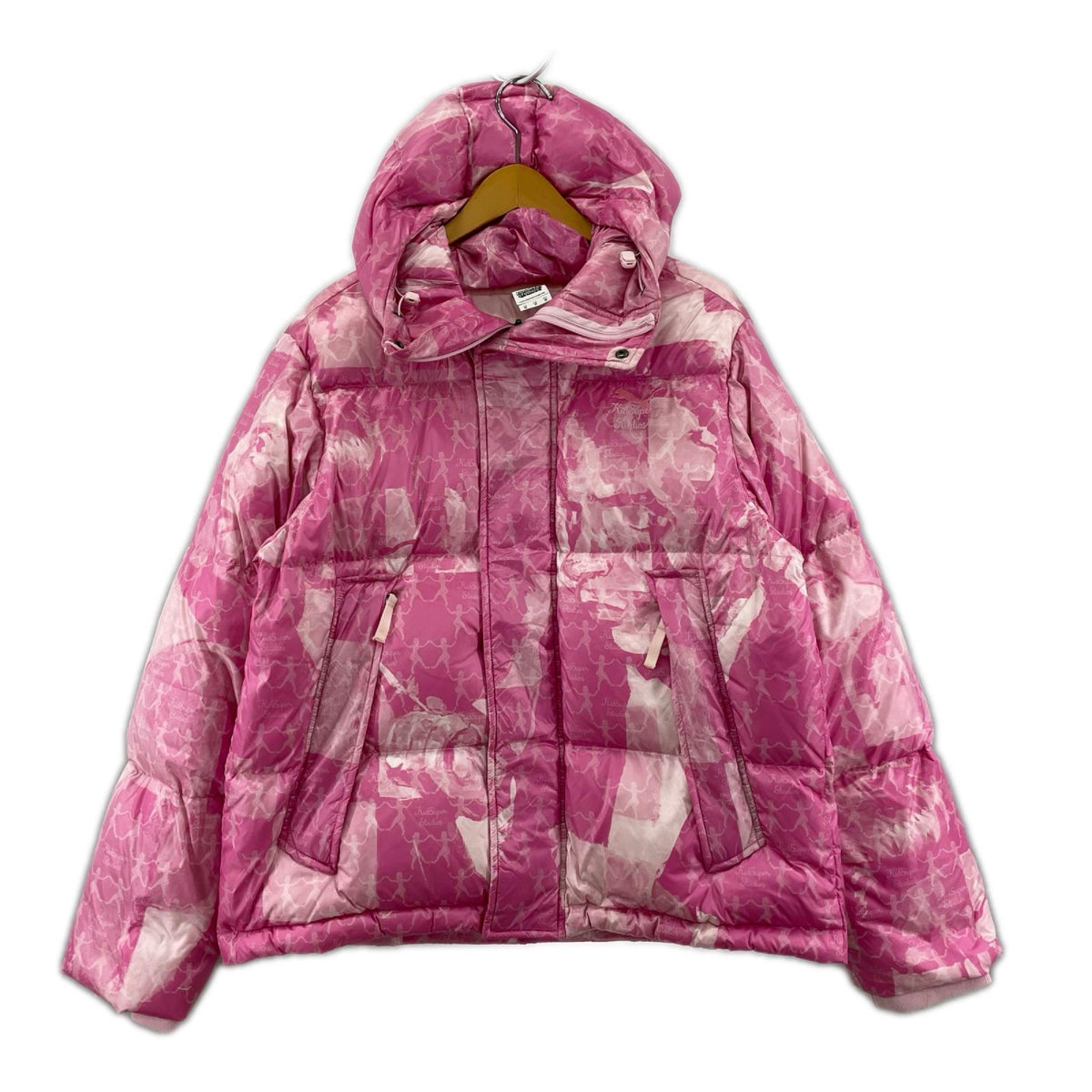 ダウンジャケット KIDSUPER MMQ AOP PUFFER JACKET PNK XS ピンク