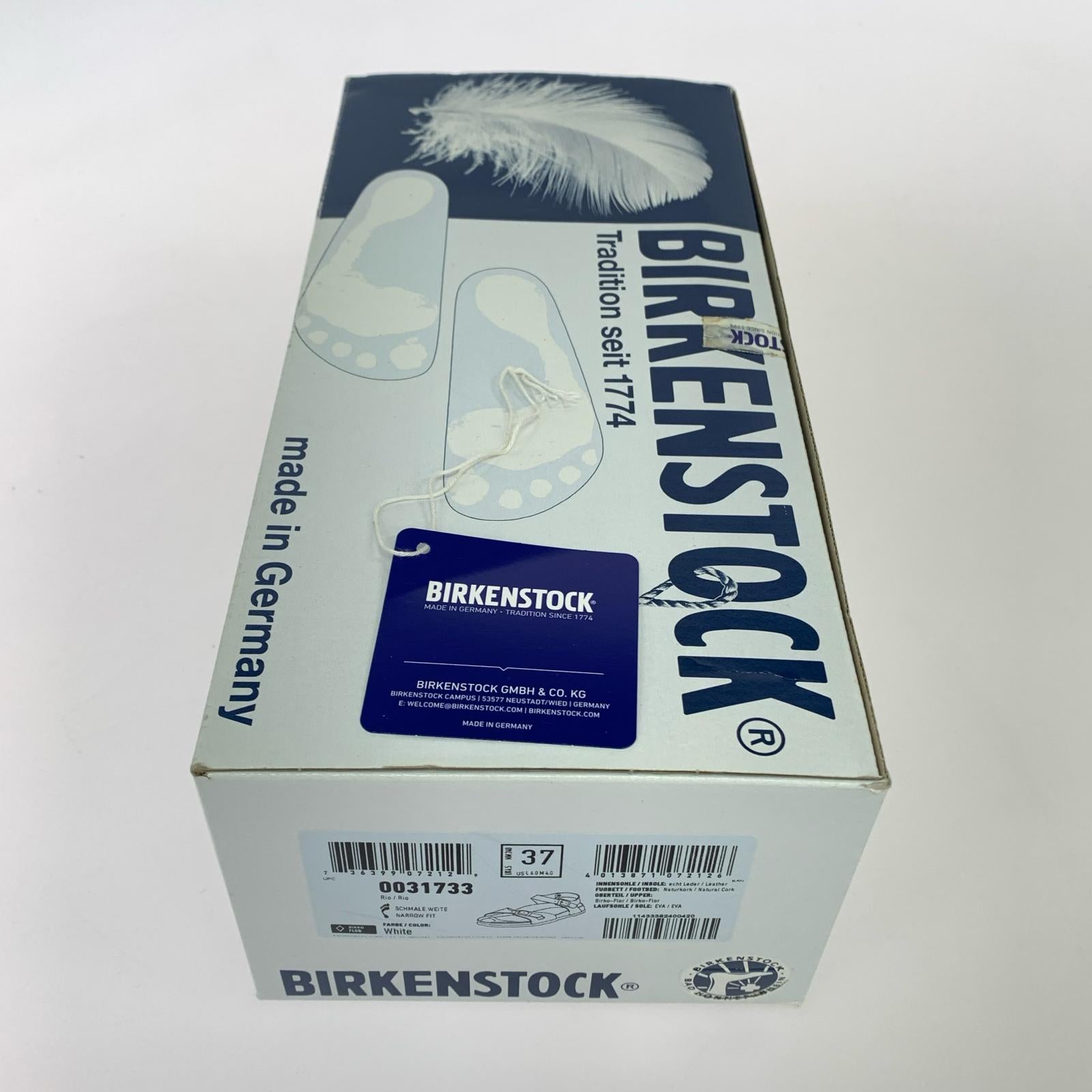 その他靴 BIRKENSTOCK RIO リオ ストラップサンダル 37 ホワイト 24cm (US6 UK5 1/2 EU38) ホワイト