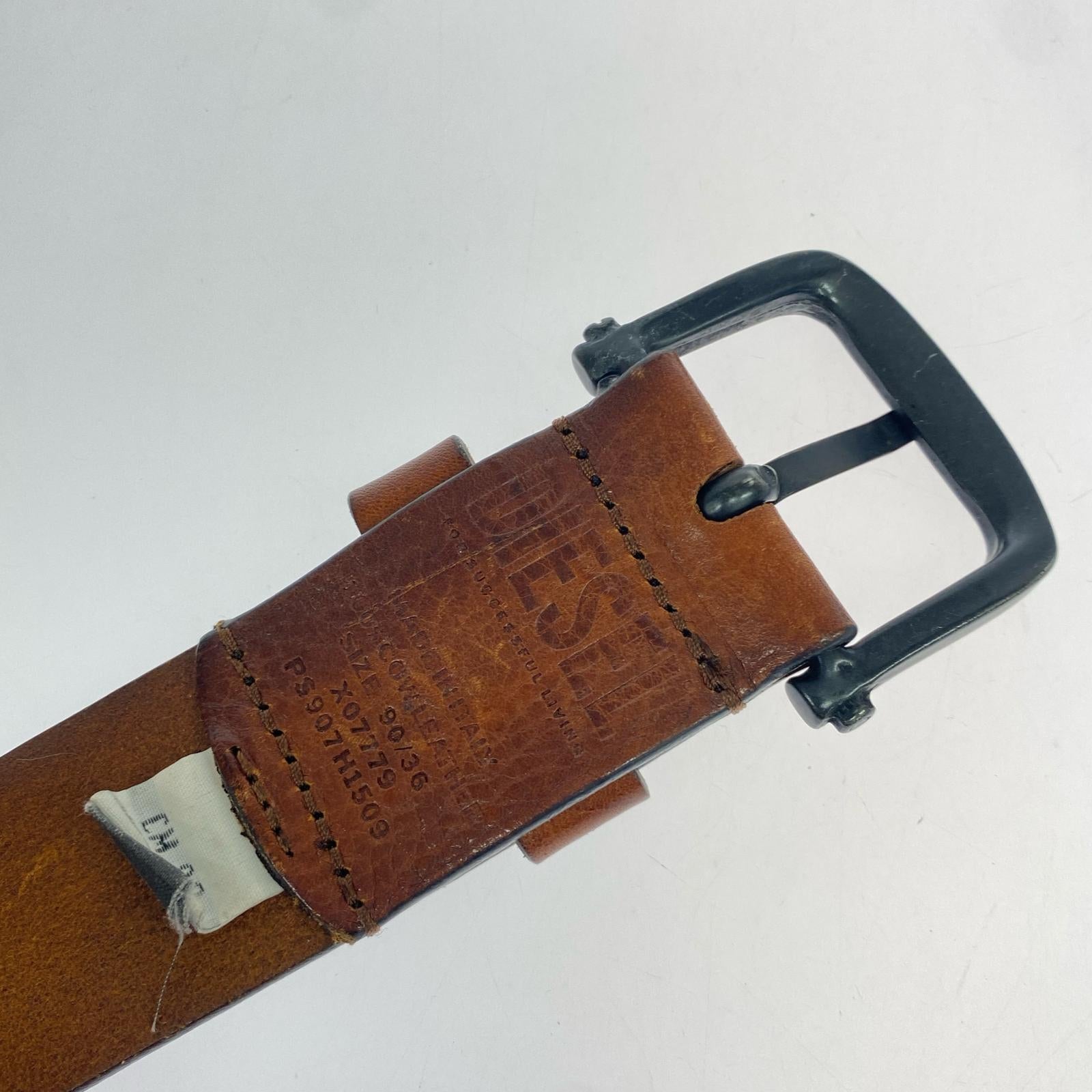 その他アクセサリー レザーロゴベルト BRW ブラウン