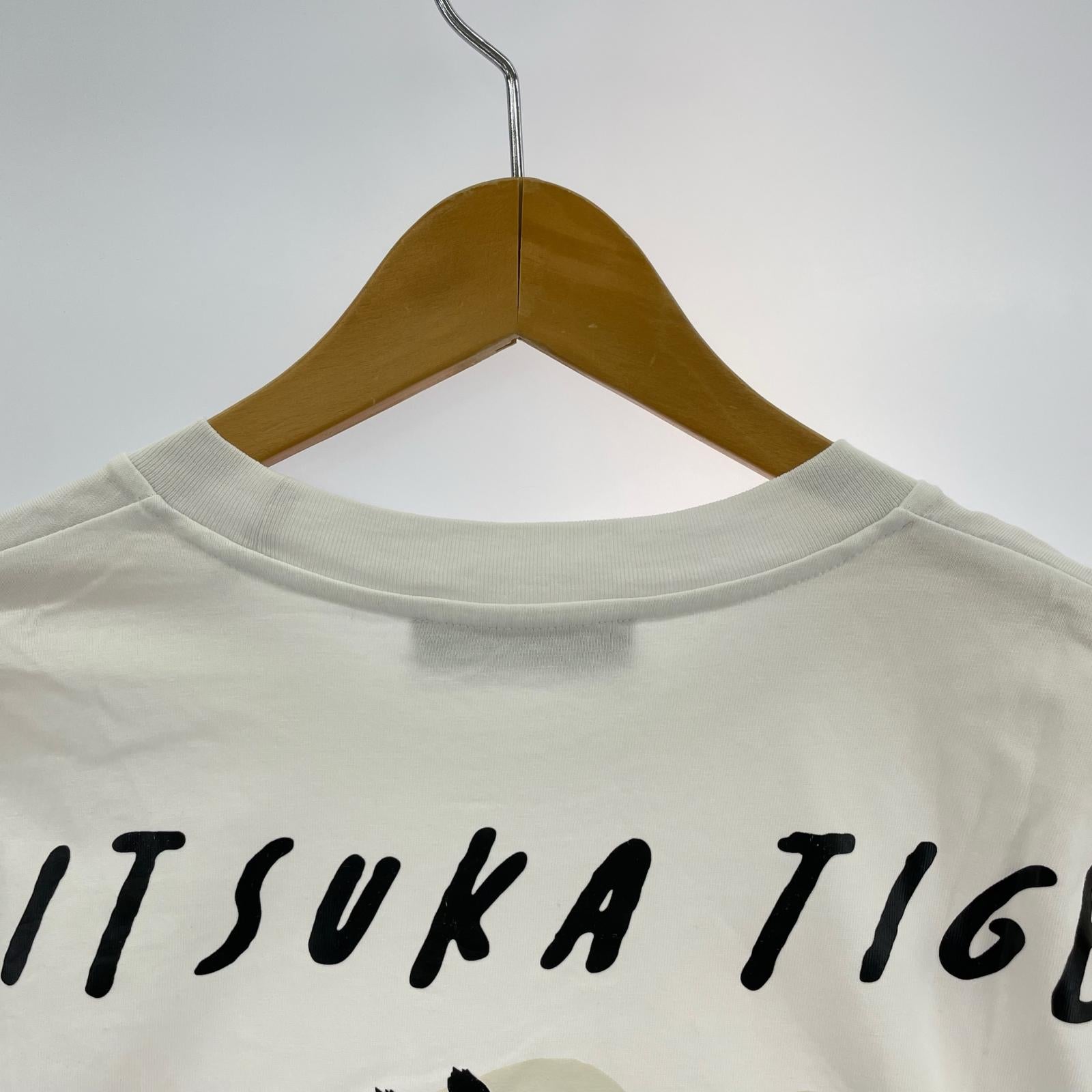 半袖Tシャツ ONITSUKA TIGER 白グラフィックTシャツ S ホワイト