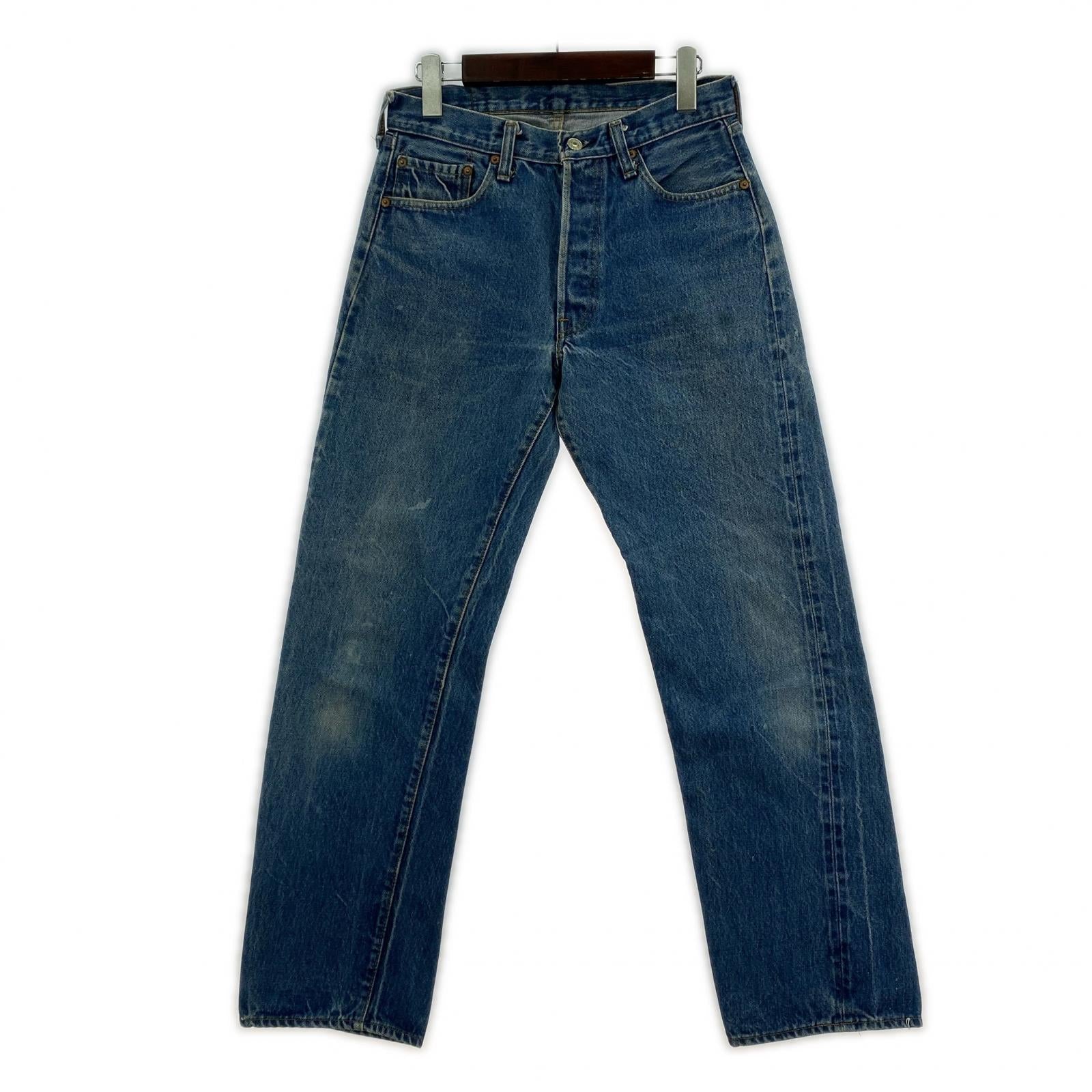 デニムパンツ 70s 501 66後期 ボタン裏6 実寸W29 ブルー