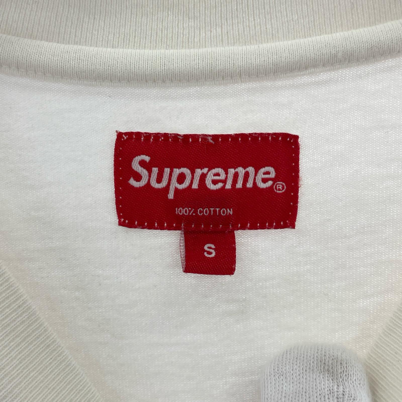 長袖Tシャツ スモールボックスロゴ 白 (S) S ホワイト