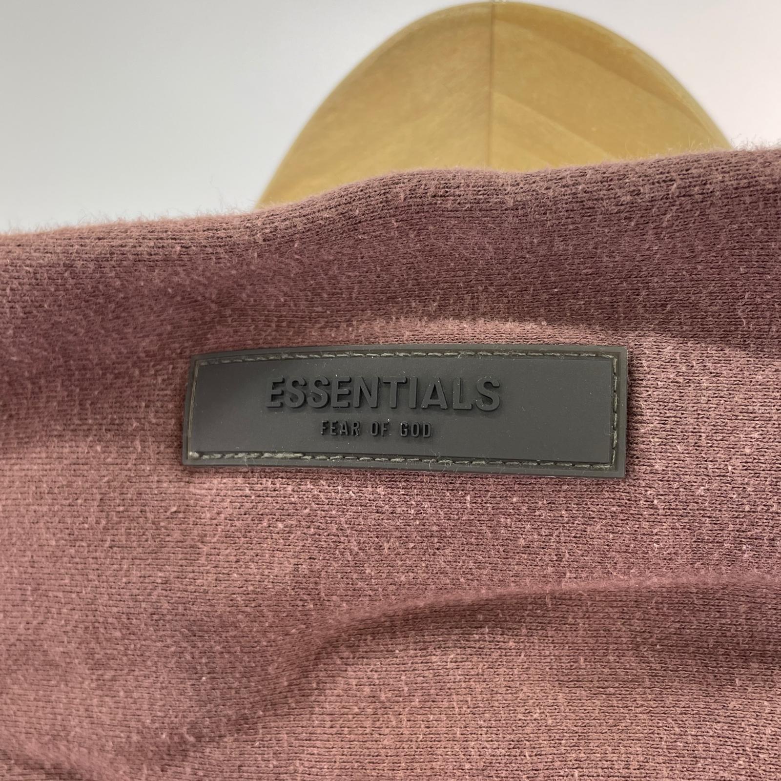パーカー ESSENTIALS FEAR OF GOD ロゴスウェットパーカー 茶 (XS) ブラウン