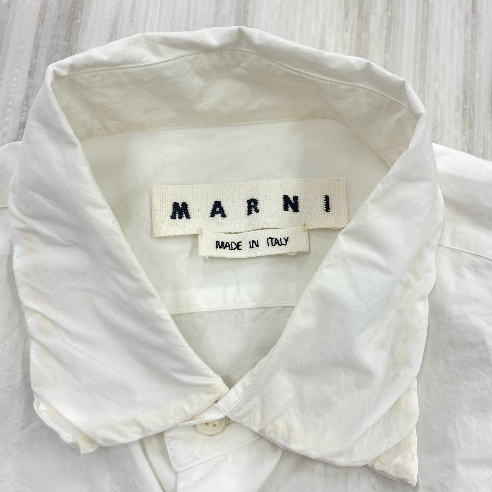 半袖シャツ MARNI S/Sパッカリングシャツ 46 ホワイト 46 ホワイト