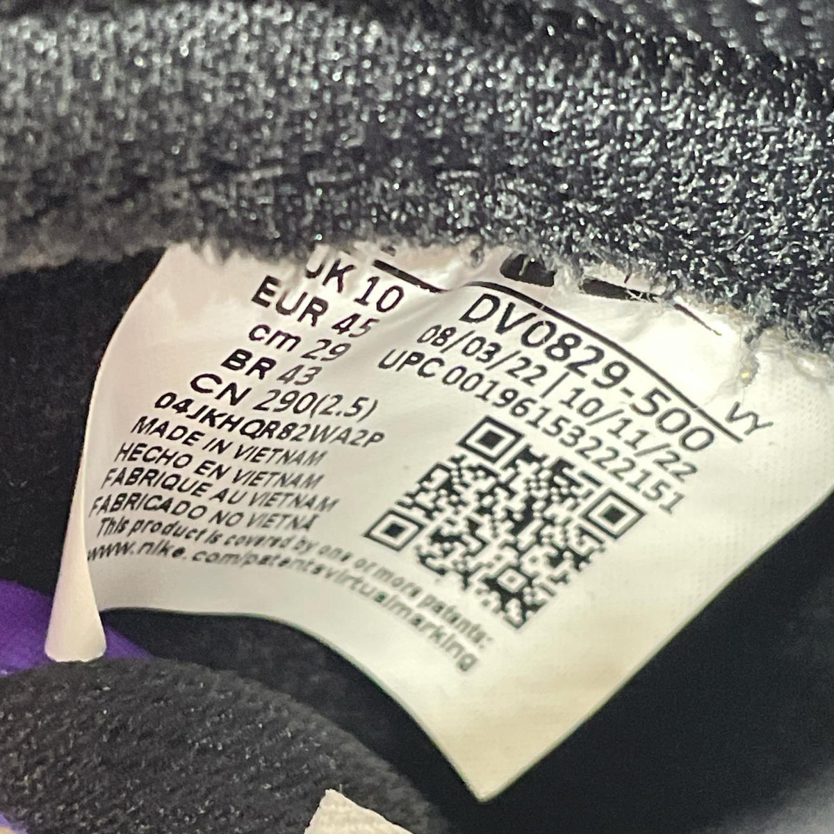スニーカー nike Dunk High Psychic Purple 29cm (US11 UK10 1/2 EU48) ブラック