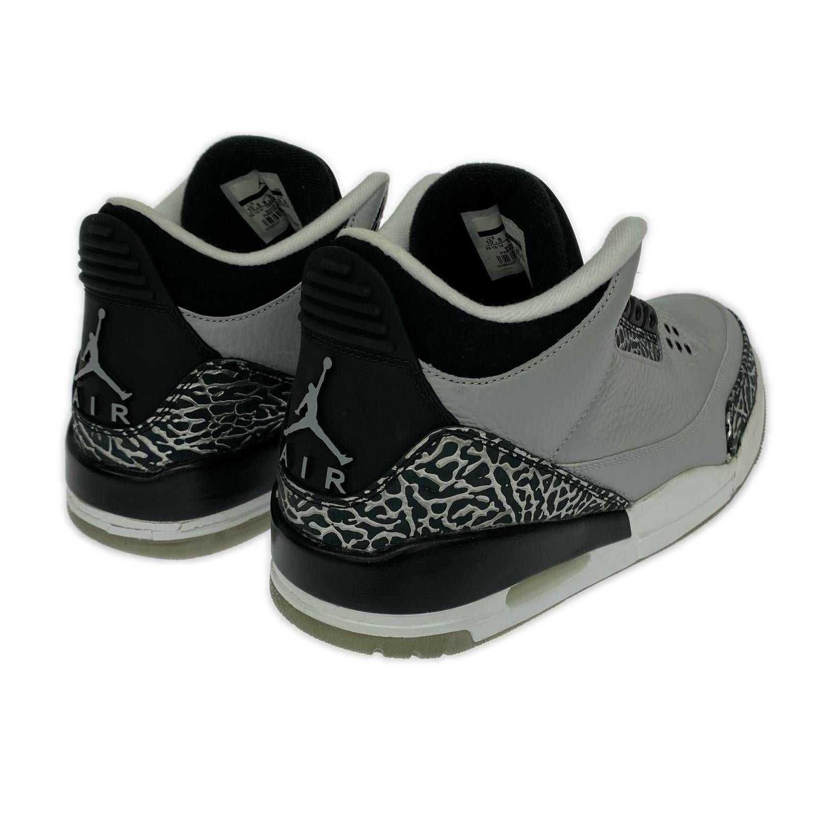 スニーカー JORDAN 3 RETRO 28.5cm 28.5cm (US10 1/2 UK10 EU47) グレー