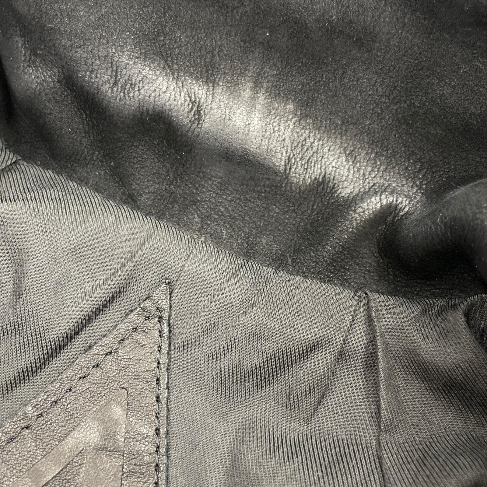 レザージャケット A LEATHER 牛革 レザージャケット 黒 52 ブラック