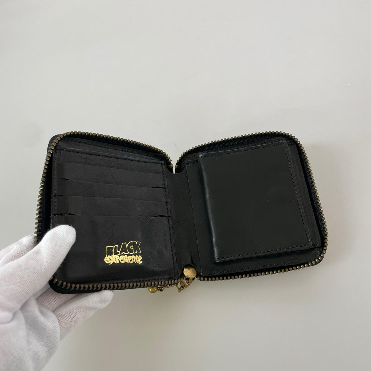 コンパクトウォレット BLACK EXPERIENCE 二つ折り財布 黒 ブラック
