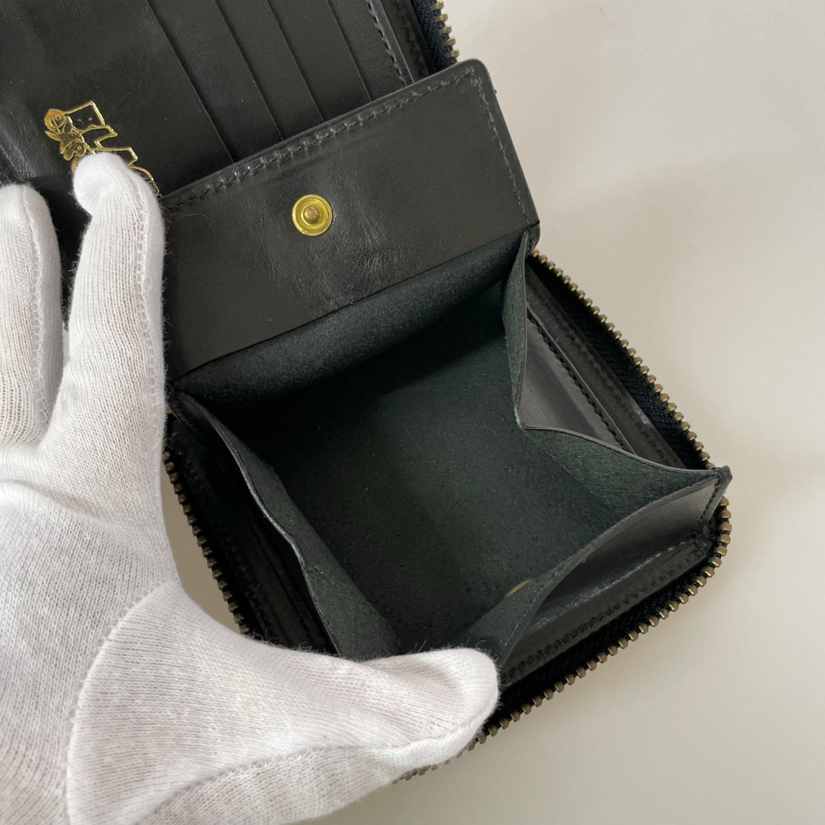コンパクトウォレット BLACK EXPERIENCE 二つ折り財布 黒 ブラック