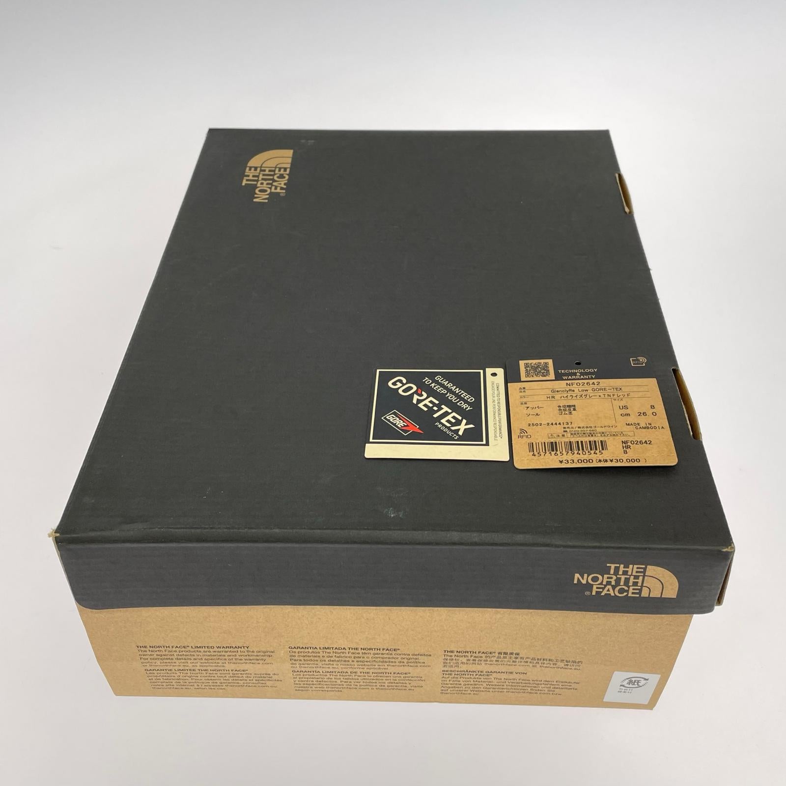 スニーカー THE NORTH FACE GCLYFF Low GTX NF02642 グレー (26) 26cm (US8 UK7 1/2 EU42) グレー
