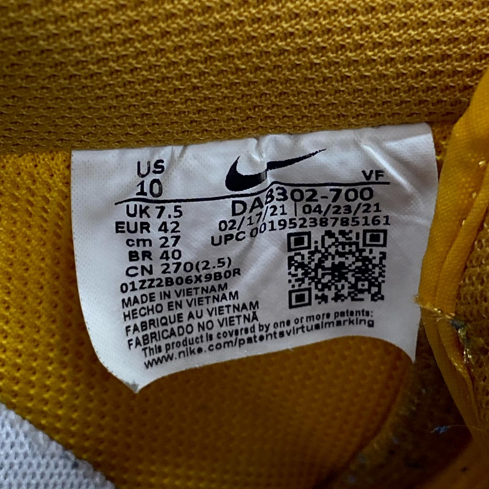 スニーカー Air Force 1 Gold Suede(27.0) 27cm (US9 UK8 1/2 EU44) イエロー