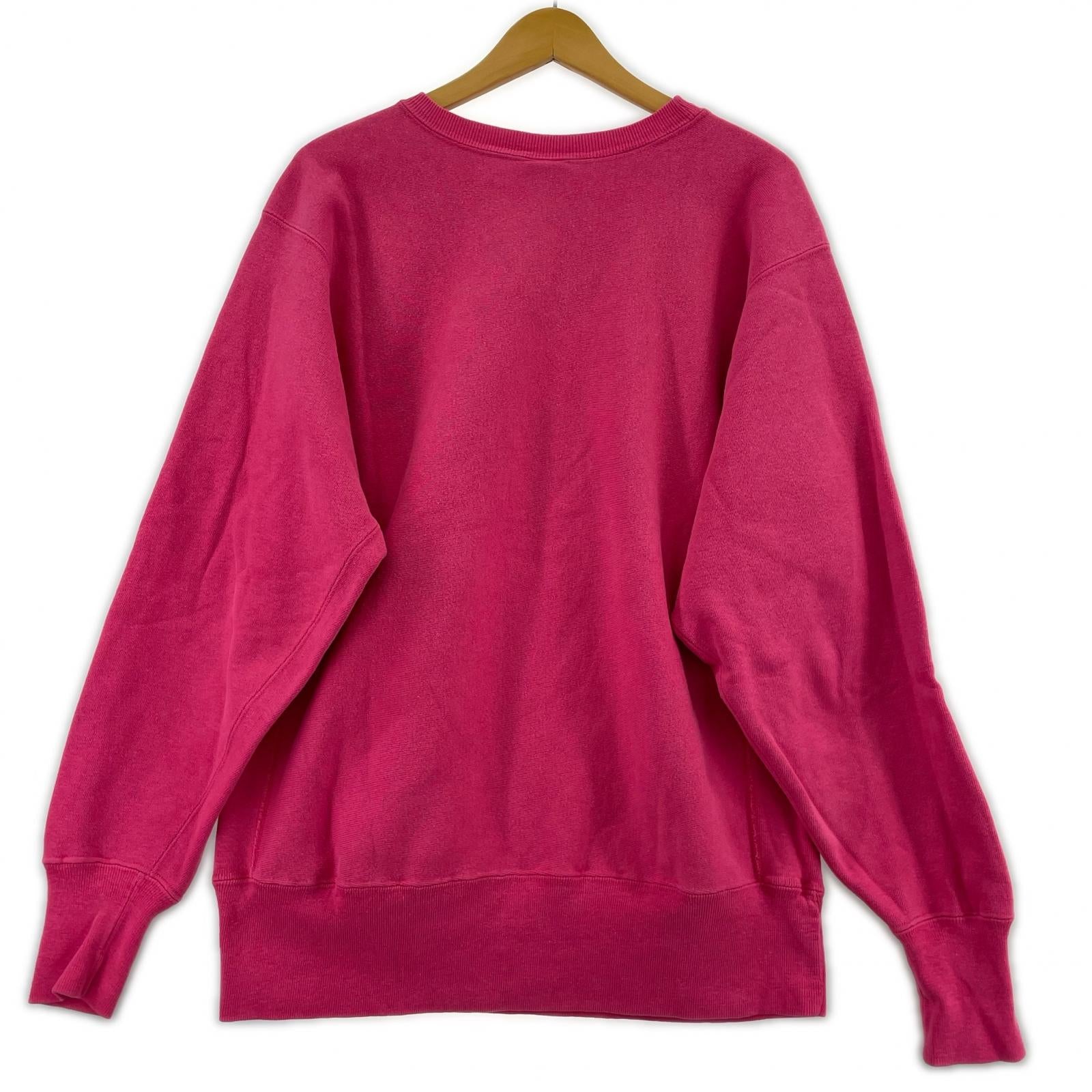 スウェット 90s REVERSE WEAVE USA製 無地 L L ピンク