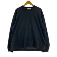 長袖Tシャツ cotton long sleeve t-shirt M ブラック