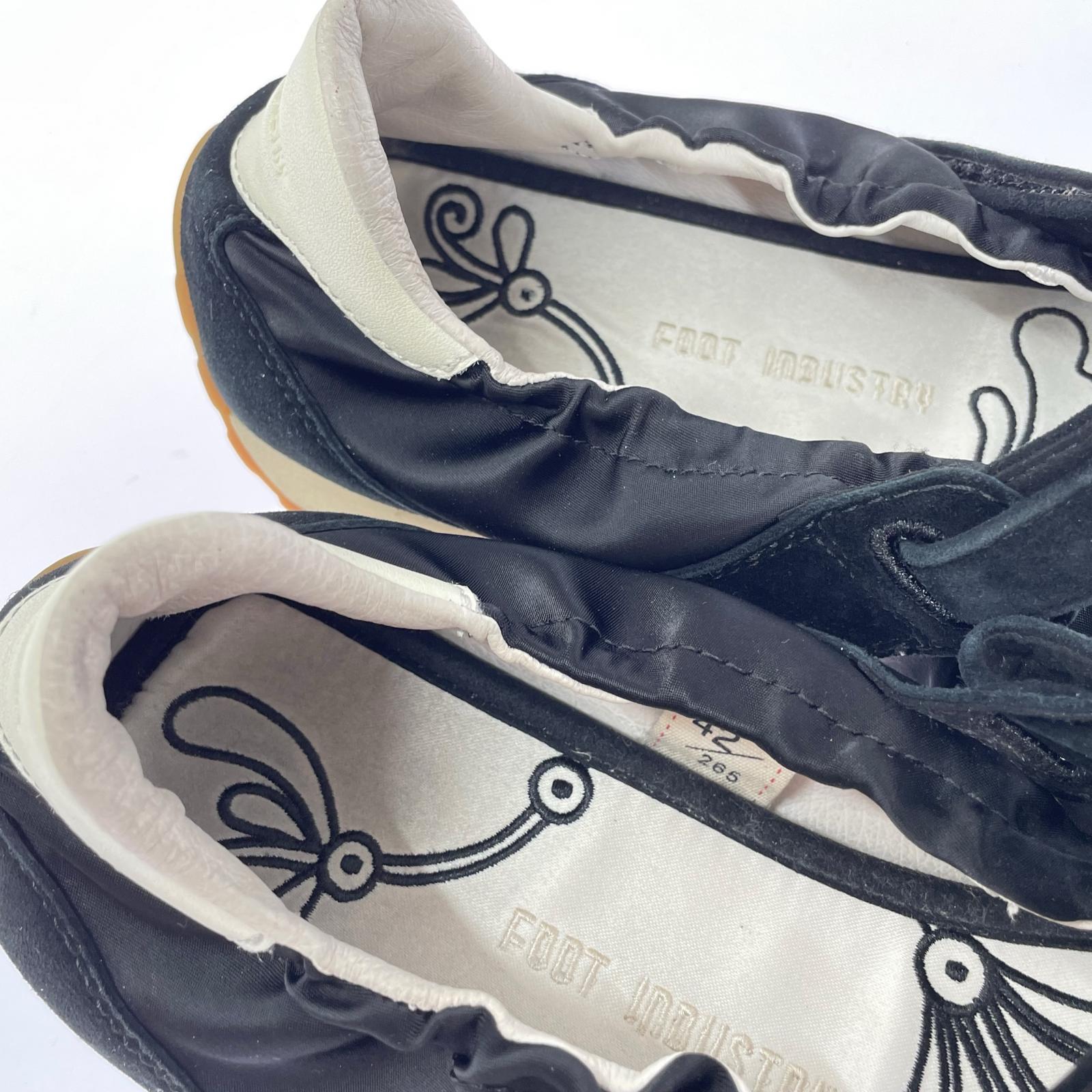 シューズ FOOT INDUSTRY バレエシューズブラック (26.0) ブラック