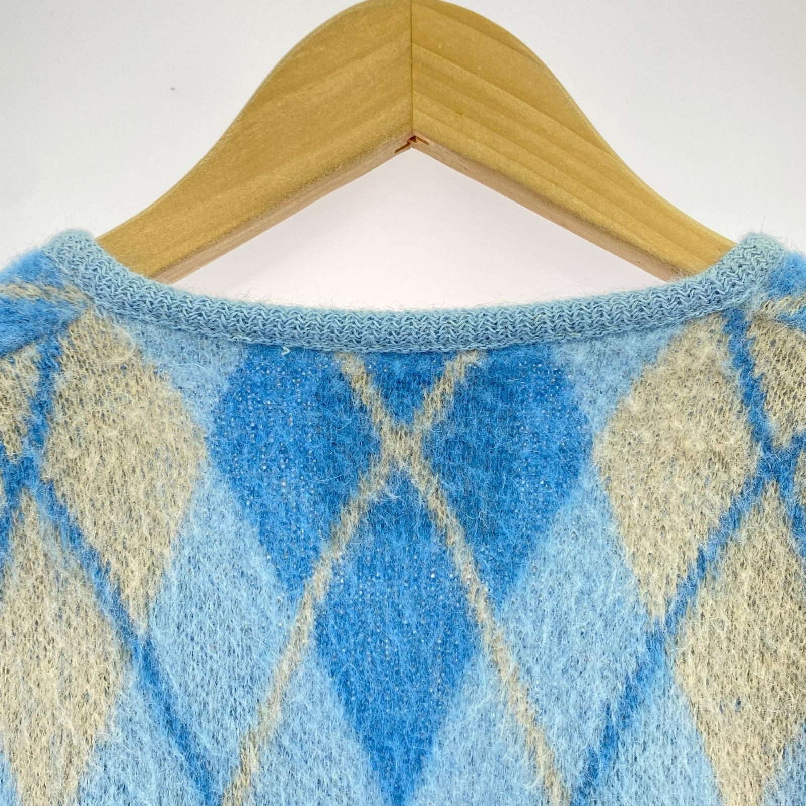 ニット 60s-70s SEARS モヘア Vネック アーガイル M