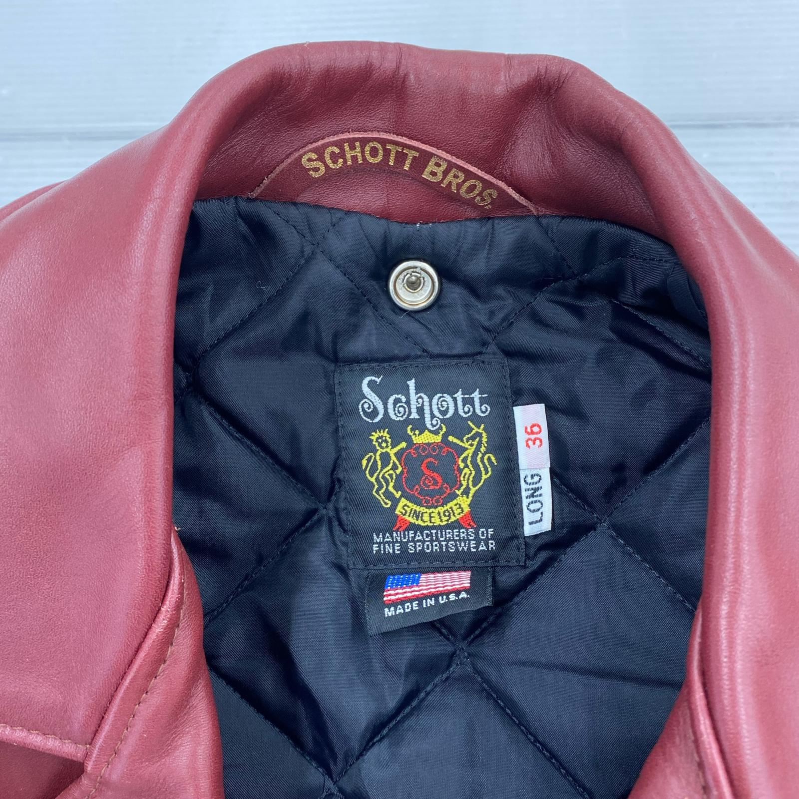 ジャケット SCHOTT 613UST ワンスターダブルライダース 36 ブラウン