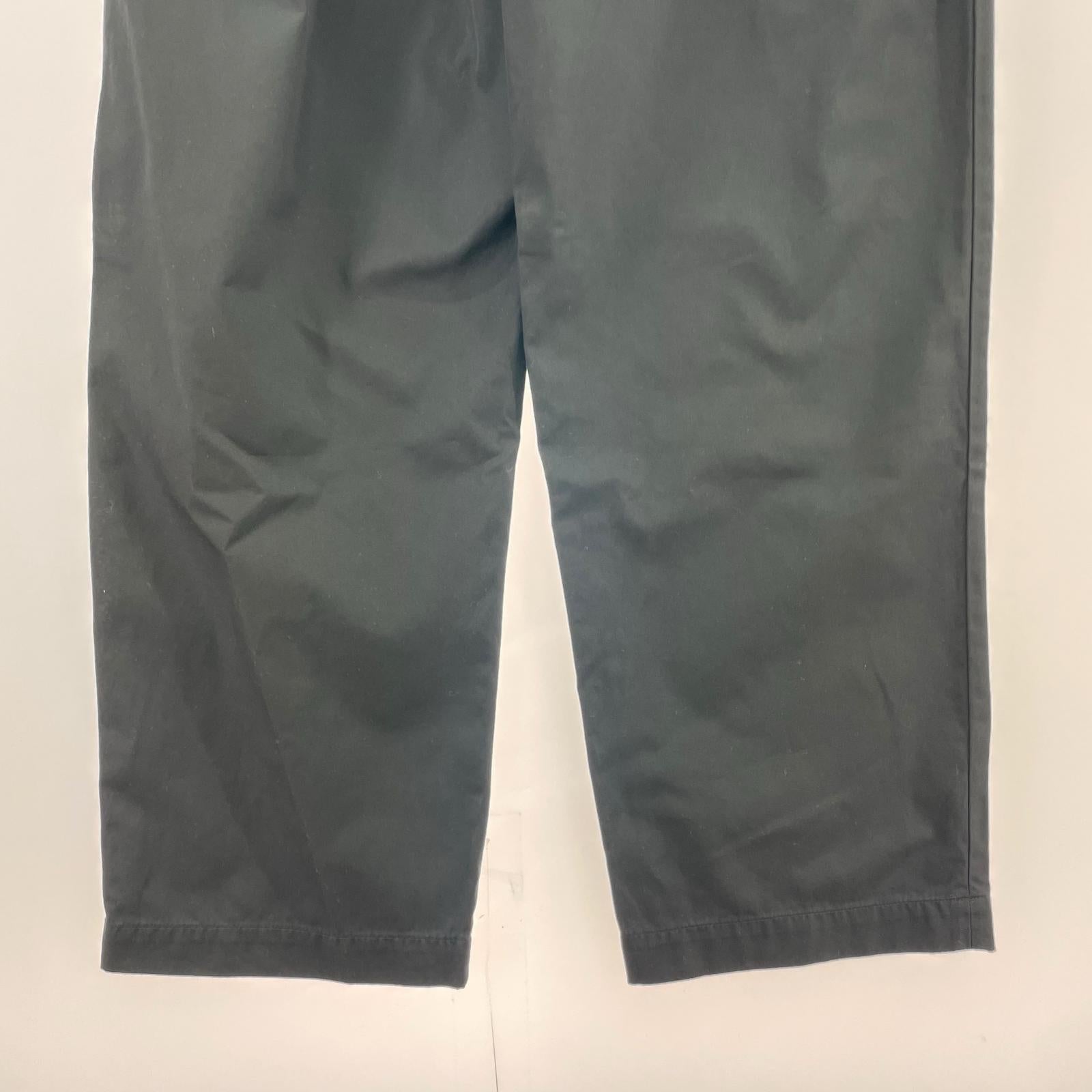 パンツ DOUBLE PLEATED CHINO TROUSERS ブラック