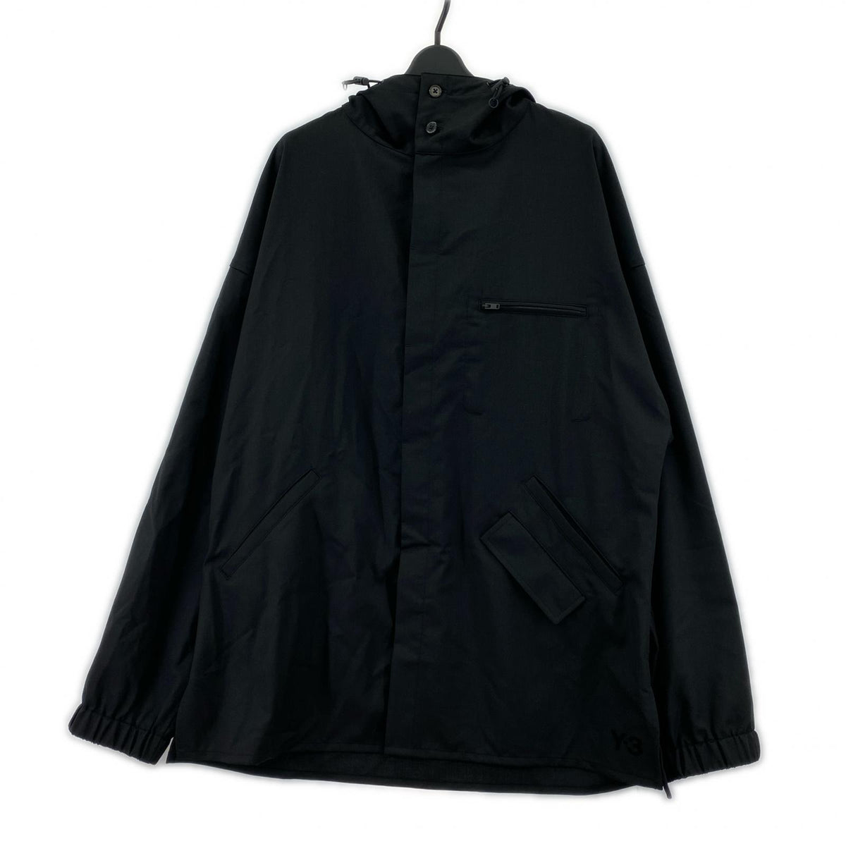 その他アウター REFINED WOOL HOODED TOP 3-STRIPES S ブラック