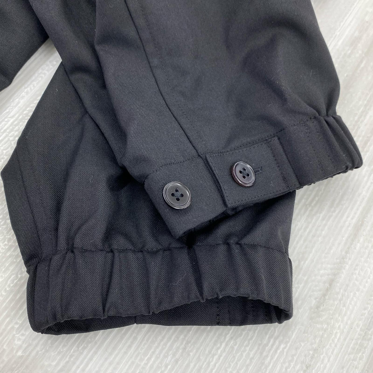 その他アウター REFINED WOOL HOODED TOP 3-STRIPES S ブラック