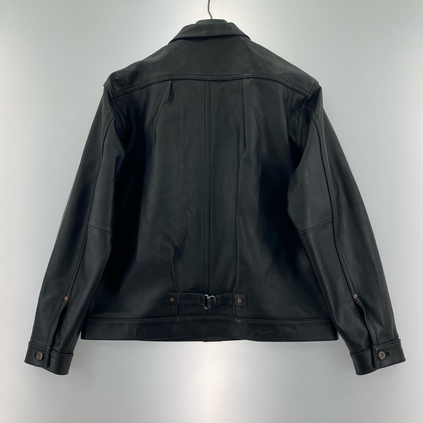 レザージャケット SHEEP LEATHER TRACKER JACKET (L) L ブラック