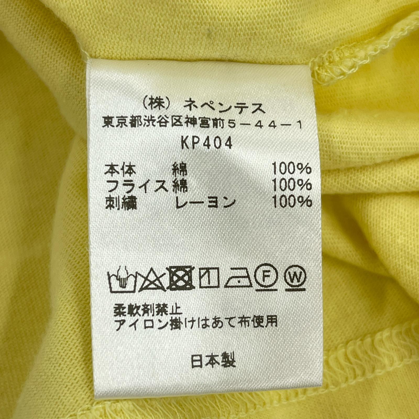 半袖Tシャツ 刺繍ロゴTee イエロー M M