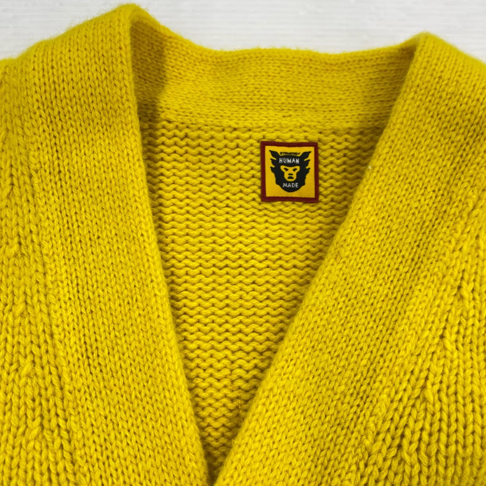 カーディガン LOW GAUGE KNIT CARDIGAN (M) 黄 M イエロー
