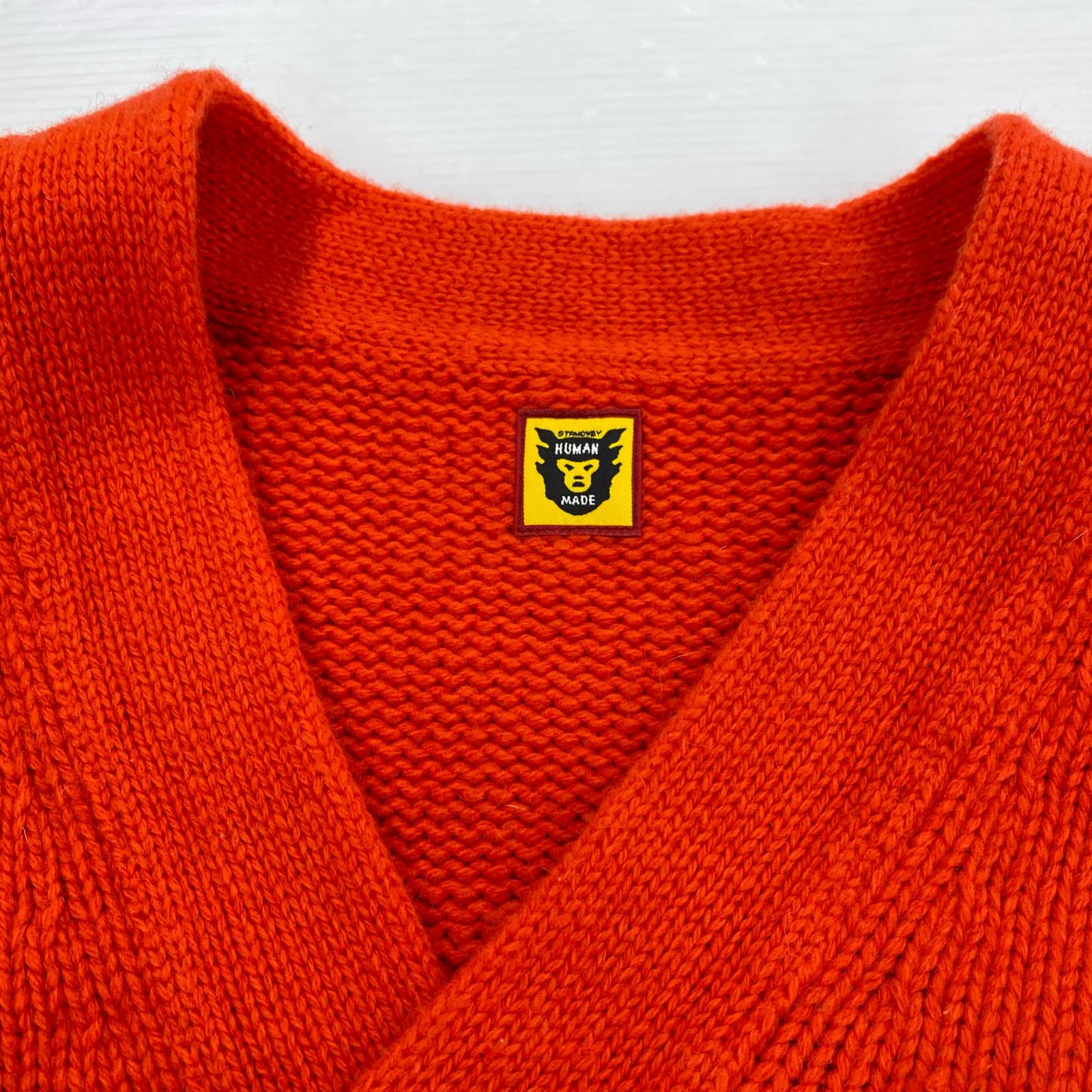 カーディガン LOW GAUGE KNIT CARDIGAN (L) オレンジ L オレンジ