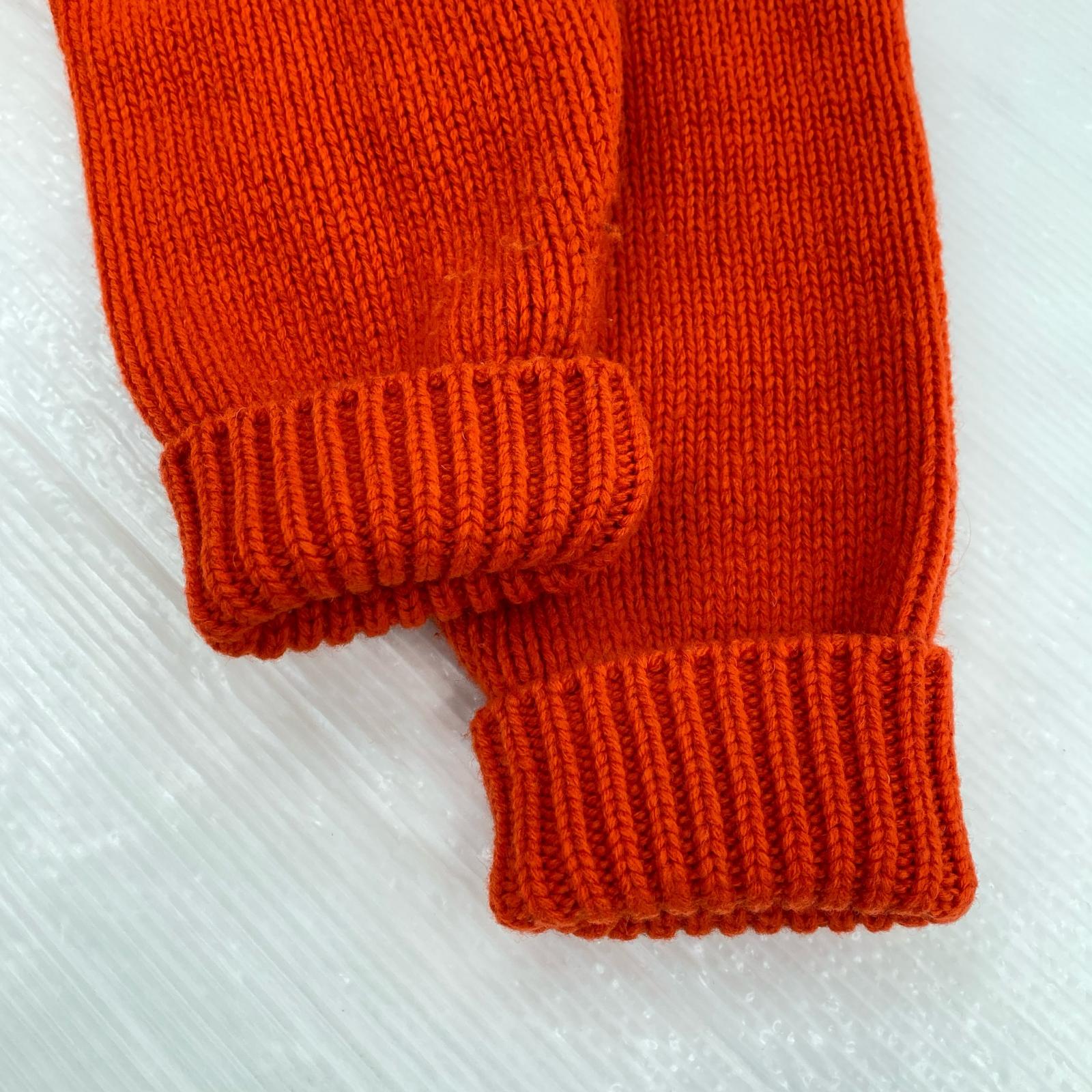 カーディガン LOW GAUGE KNIT CARDIGAN (L) オレンジ L オレンジ