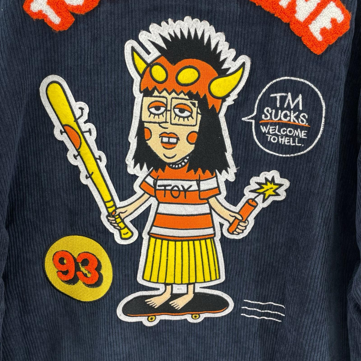 ジャケット TOY MACHINE CORDUROY Stadium-Jacket TTMFCJK3 紺 (L) L