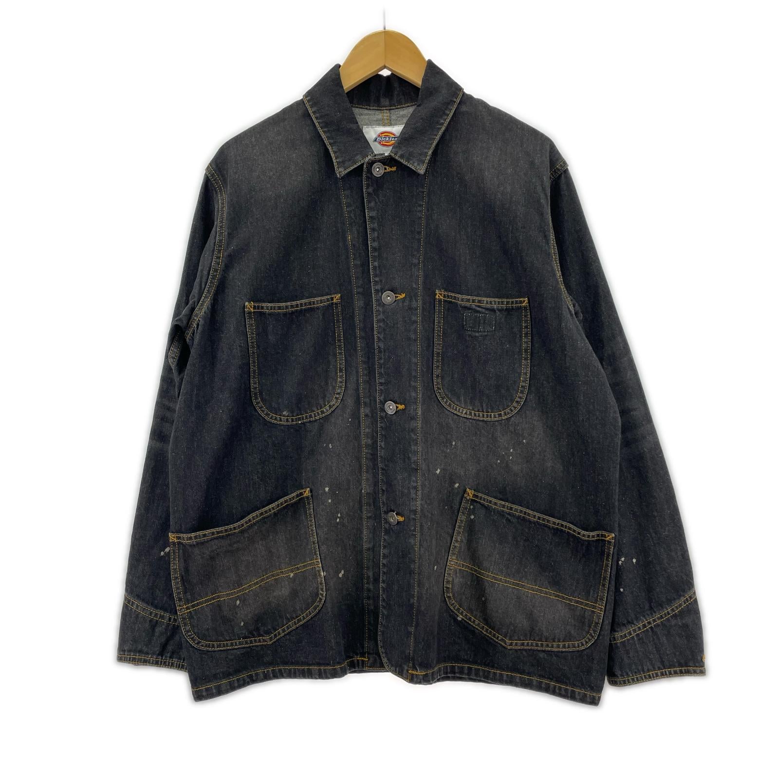 デニムジャケット WETTEMPT 別注デニムカバーオール 黒 (S) S ブラック