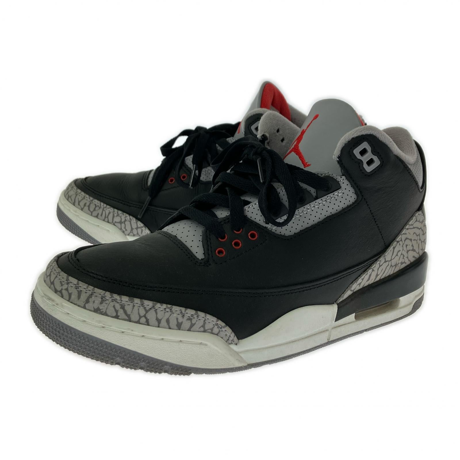 スニーカー AIR JORDAN3 BLACK CEMENT 27.0 DN3707-010 27cm (US9 UK8 1/2 EU44)